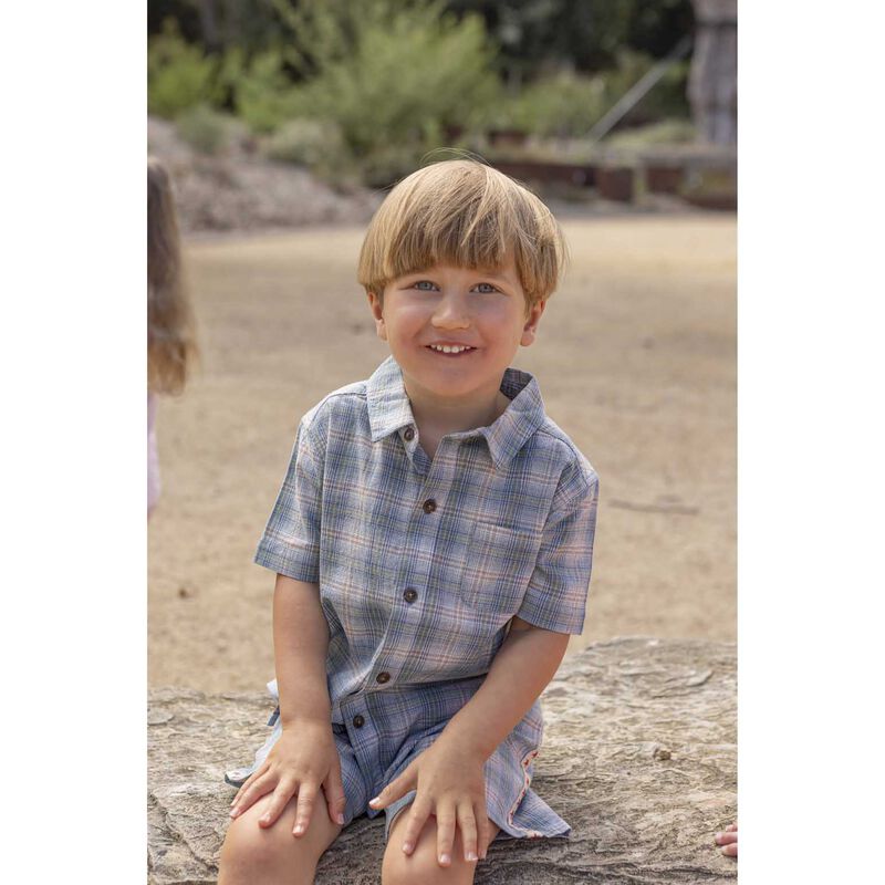 Milky Dusty Check Shirt 2-7Y image number 1